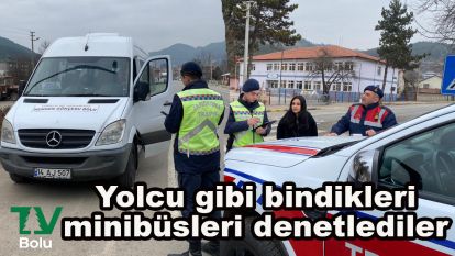 Yolcu gibi bindikleri minibüsleri denetlediler