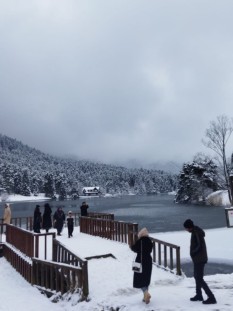 Gölcük'te kar keyfi