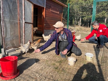 Tavuklarla stres atıyorlar