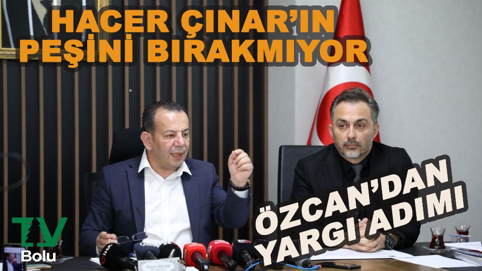 Başkan Özcan su fırlatan Hacer Çınar'ın peşini bırakmıyor