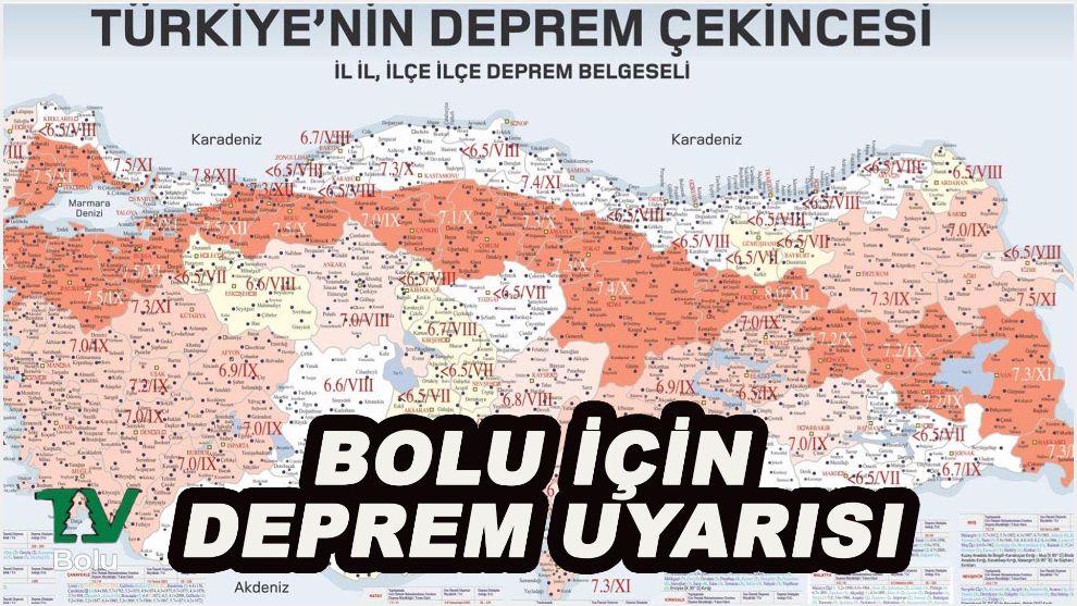 Bolu için deprem riski uyarısı