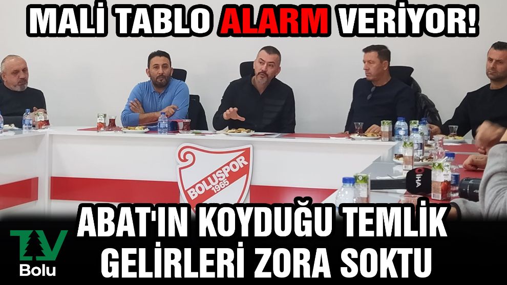 Boluspor'da mali tablo alarm veriyor