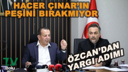 Başkan Özcan su fırlatan Hacer Çınar'ın peşini bırakmıyor