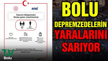 Bolu depremzedelerin yaralarını sarıyor