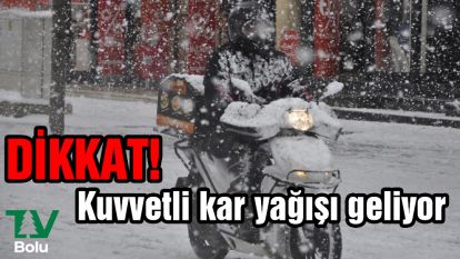 Bolu'ya şiddetli kar yağışı