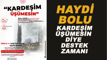 Haydi Bolu kardeşlerimiz üşümesin