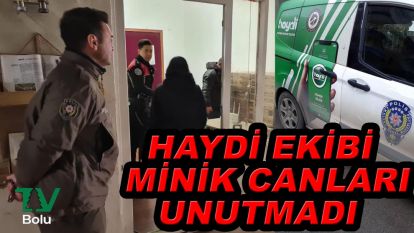 HAYDİ ekibi minik canları soğukta unutmadı