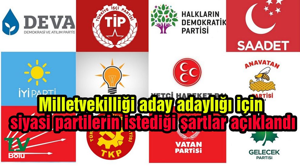 Milletvekilliği aday adaylığı için siyasi partilerin istediği şartlar açıklandı