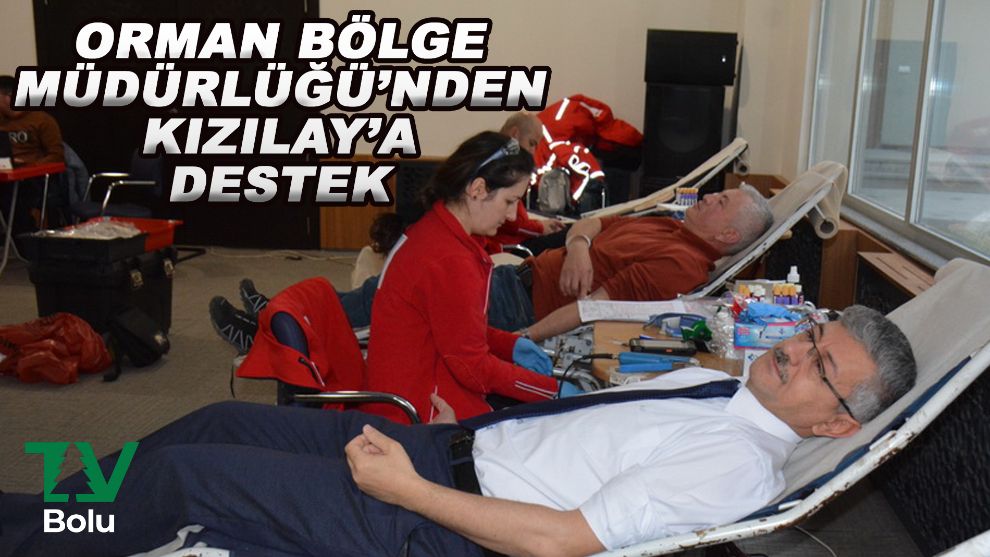 Orman Bölge Müdürlüğü personelinden Kızılay'a destek