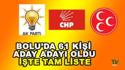 AK Parti CHP ve MHP'de aday adayı bolluğu