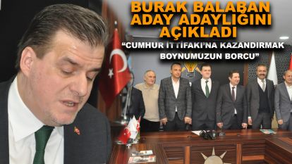 Burak Balaban aday adaylığını açıkladı