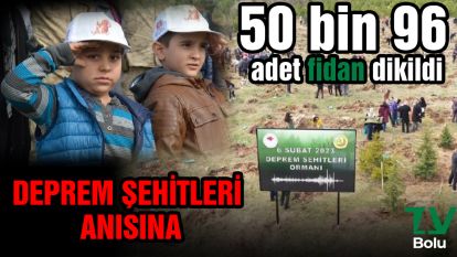 Deprem Şehitleri Ormanı'nda fidan dikim töreni