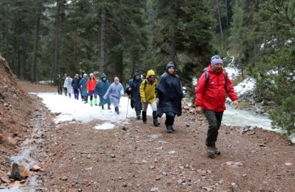 Bolu'nun doğasının tadını çıkarıyorlar