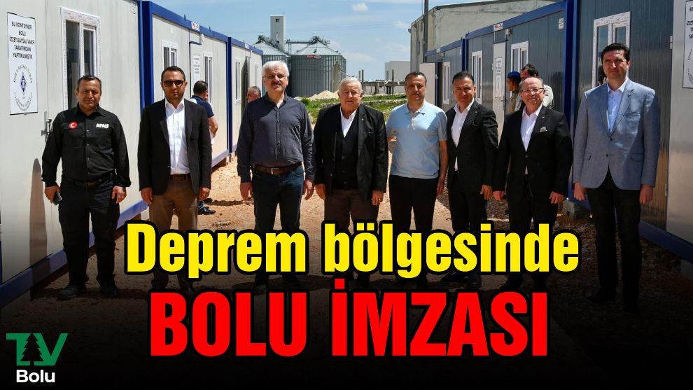 Deprem bölgesinde Bolu imzası