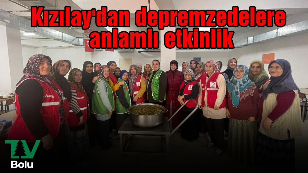 Kızılay'dan depremzedelere anlamlı etkinlik