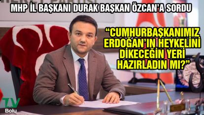 "Cumhurbaşkanımız Erdoğan'ın heykelini dikeceğin yeri hazırladın mı?"