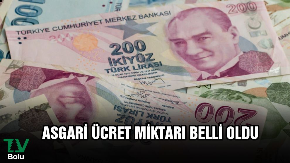 Asgari ücret miktarı belli oldu