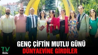 Genç çiftin mutlu günü