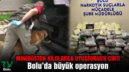 Minibüsten kilolarca uyuşturucu çıktı