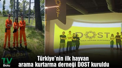 Türkiye'nin ilk hayvan arama kurtarma derneği DOST kuruldu