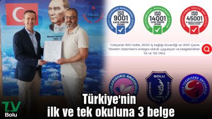 Türkiye'nin ilk ve tek okuluna 3 belge