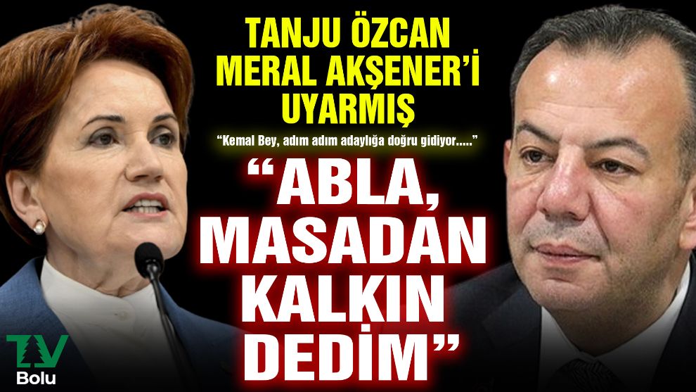 Tanju Özcan, Meral Akşener'e 