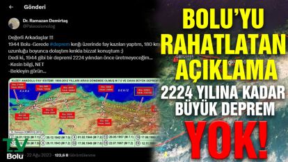 Bolu'yu rahatlatan açıklama
