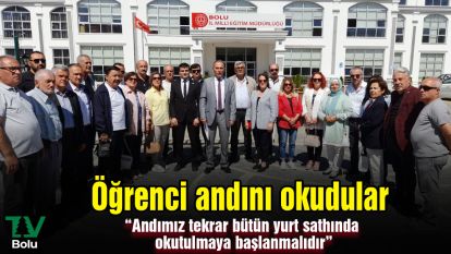 "Andımız tekrar bütün yurt sathında okutulmaya başlanmalıdır"