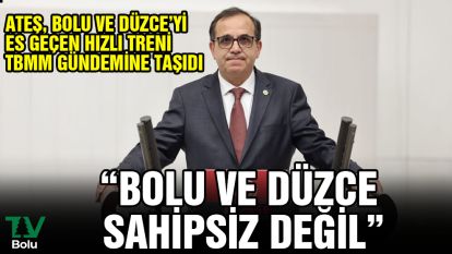 Ateş Bolu ve Düzce'yi es geçen hızlı treni TBMM gündemine taşıdı