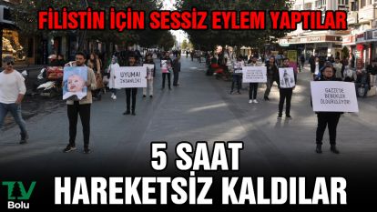 Filistin için sessiz eylem yaptılar