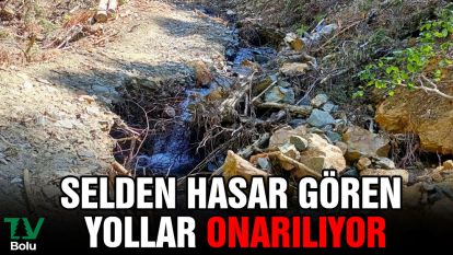 Selden hasar gören yollar onarılıyor