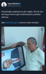 Tanju Özcan'ın parti binasındaki fotoğrafı çöpe atıldı...CHP karıştı