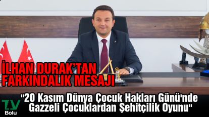 "20 Kasım Dünya Çocuk Hakları Günü'nde Gazzeli Çocuklardan Şehitçilik Oyunu"