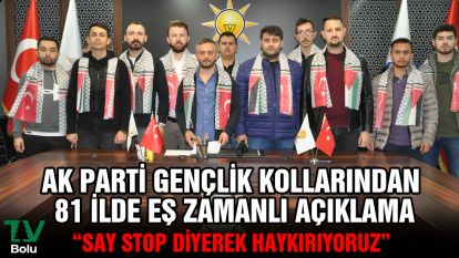 AK Parti Gençlik Kollarından 81 ilde eş zamanlı açıklama "Say Stop diyerek haykırıyoruz"