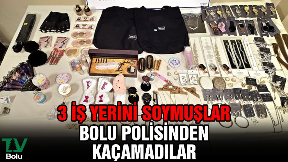 3 iş yerini soymuşlar... Bolu polisinden kaçamadılar