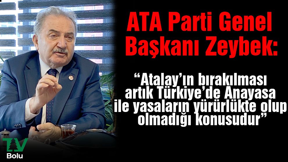 ATA Parti Genel Başkanı Zeybek:  