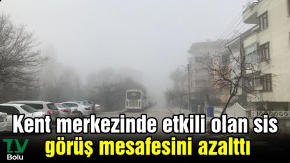 Kent merkezinde etkili olan sis görüş mesafesini azalttı
