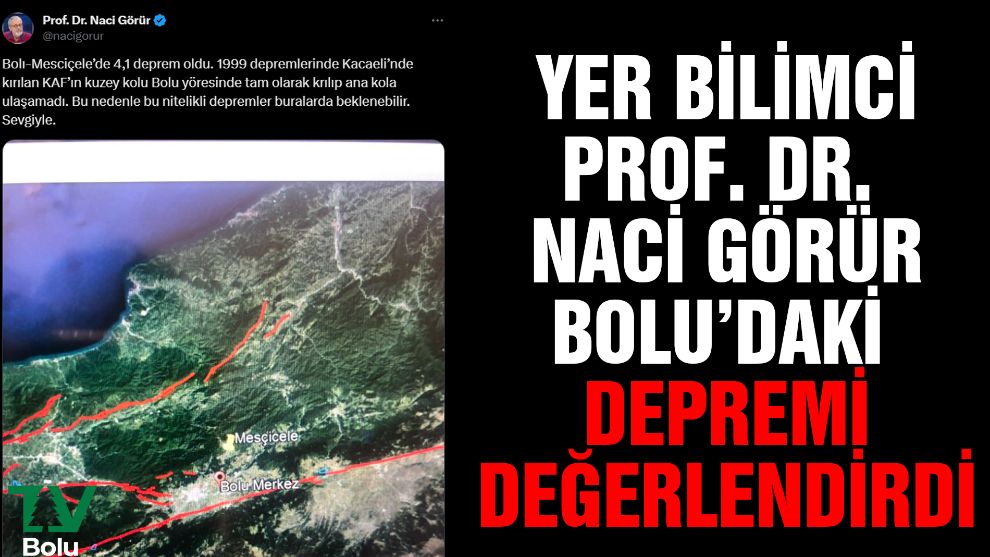 Prof. Dr. Naci Görür Bolu'daki depremi değerlendirdi