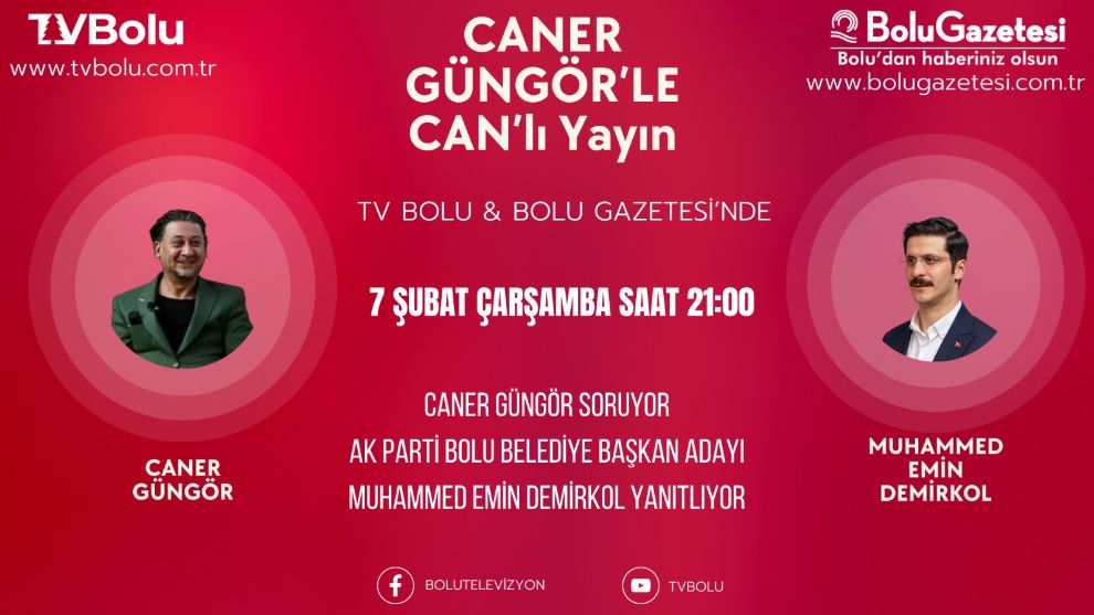 CANER GÜNGÖR'LE CAN'LI YAYIN BUGÜN SAAT 21.00'DA SİZLERLE