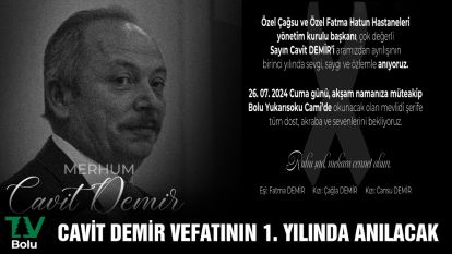 Cavit Demir vefatının 1. yılında anılacak 