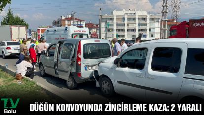 Düğün konvoyunda zincirleme kaza: 2 yaralı