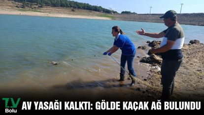 Av yasağı kalktı: Gölde kaçak ağ bulundu
