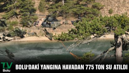 Bolu'daki yangına havadan 775 ton su atıldı