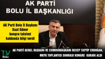 AK Parti Genel Başkanı ve Cumhurbaşkanı Recep Tayyip Erdoğan, MKYK toplantısı sonrası kongre  kararı aldı.