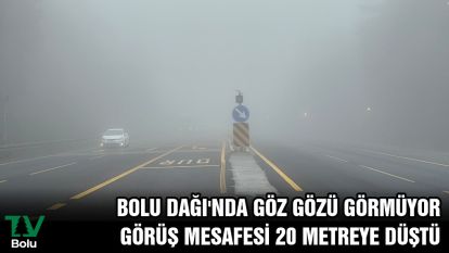 Bolu Dağı'nda göz gözü görmüyor: Görüş mesafesi 20 metre