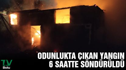 Odunlukta çıkan yangın 6 saatte söndürüldü