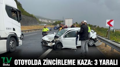 Otoyolda zincirleme kaza: 3 yaralı
