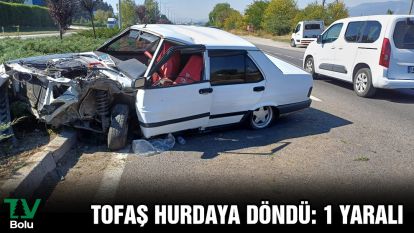 Tofaş hurdaya döndü: 1 yaralı