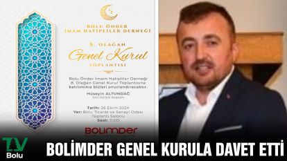 BOLİMDER GENEL KURULA DAVET ETTİ