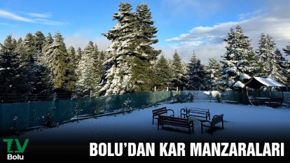 Bolu'dan kar manzaraları